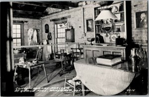 RPPC Contemporary Parlor At Graue Mill, Winsdale IL Vintage Postcard F09