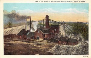 ONE OF THE MINES IN THE TRI-STATE MINING DISTRICT JOPLIN MISSOURI POSTCARD