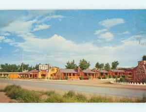 1950's LOG CABIN LODGE MOTEL Gallup New Mexico NM s2059