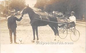 Trotter Real Photo Horse Racing Unused 