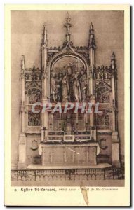 Postcard Ancient Church St Bernard Paris Altar of Ste Genevieve