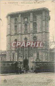 Postcard Old Vincennes Main gate of Fort