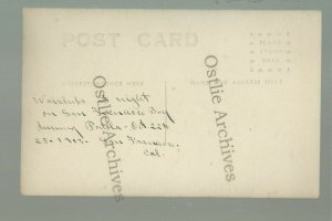 San Francisco CALIFORNIA RPPC 1913 U.S. NAVY Warships ELECTRIC LIGHTS Portola 