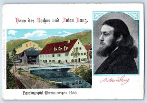 Oberammergau Bavaria Germany Postcard House of Rochus and Anton Lang 1900