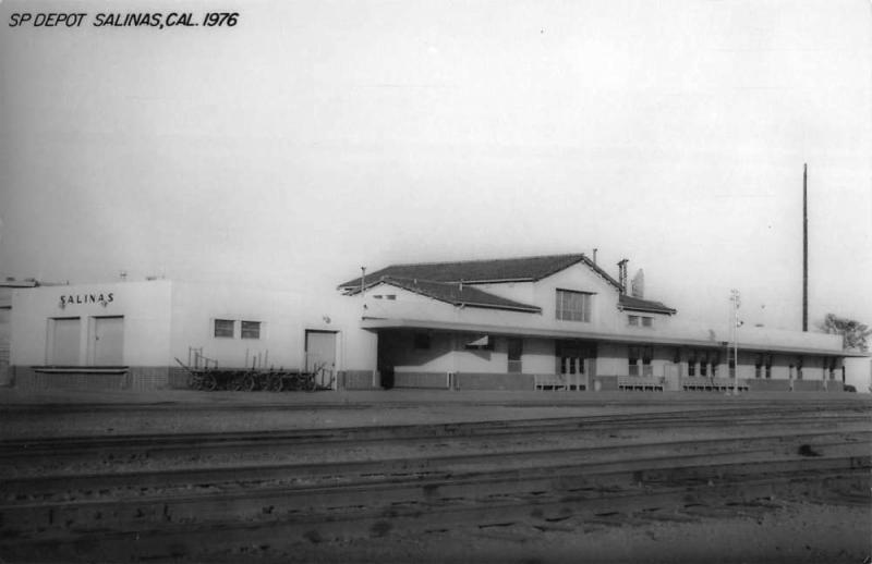 Salinas California SP Railroad Depot Real Photo Vintage Postcard K105469