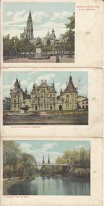 Lot 3 early postcards Antwerp 1900s Belgium