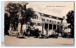 1941 Colgate Inn Exterior Building Classic Cars Road Hamilton New York Postcard