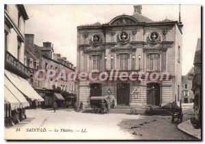 Postcard Old Saint Lo Le Theater