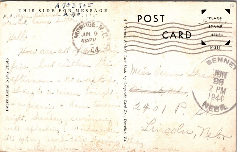 RPPC A Close Shave 3 Bad Boys Soldier Paints Hitler on  Torpedo Propaganda 1944