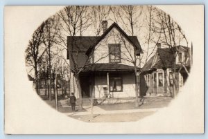 Minneapolis Minnesota MN Postcard RPPC Photo Victorian House Child 1908 Antique