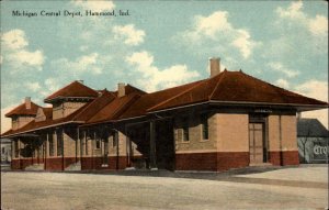 HAMMOND IN Michigan Central Train Depot c1910 Postcard