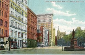 Postcard Early View of Union Square North from 14th Street, New York, NY     S6