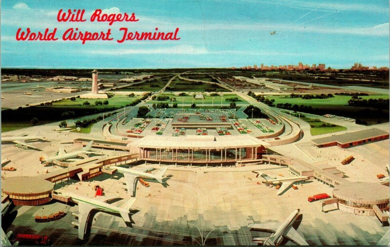Will Rogers World Airport Terminal Oklahoma City OK UNP  Chrome Postcard P8