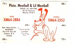 Pluto, Meatball & Lil Meatball, McGrady, Sydney, Nova Scotia, QSL