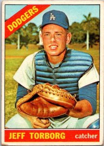 1966 Topps Baseball Card Jeff Torborg Los Angeles Dodgers sk1959