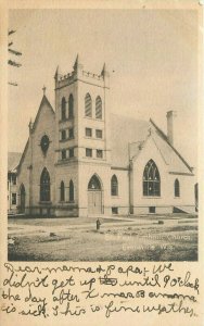 Evansville Wisconsin St Paul Catholic Church Postcard 21-13748