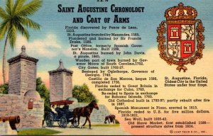 Florida St Augustine Chronology and Coat Of Arms Curteich