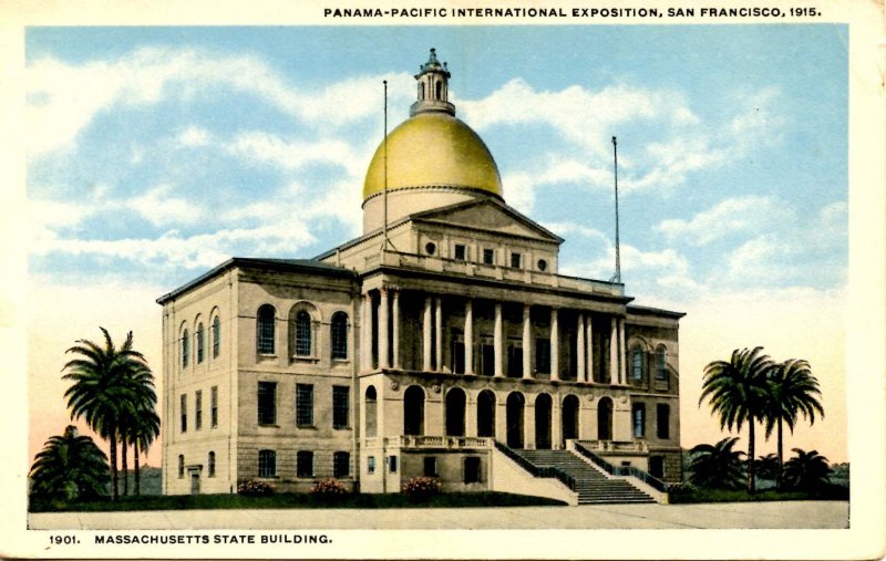 CA - San Francisco. 1915 Pan Pacific Int'l Exposition, Massachusetts Sta...