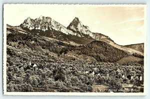 Vintage RPPC Steinen Gegen Die Mythen Bird's Eye View Postcard P151 