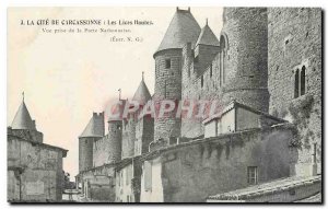 CARTE Post Old La Cite in Carcassonne Strings High View from the Narbonne Gate