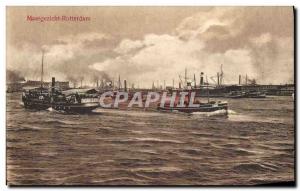 Old Postcard Maasgezicht Rotterdam Charter