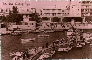 PC EGYPT, PORT SAID, LANDING STAGE, Vintage REAL PHOTO Postcard (b36053)