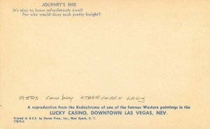 Cowboy Stagecoach Lady Lucky Casino Downtown Las Vegas Nevada Postcard 10495