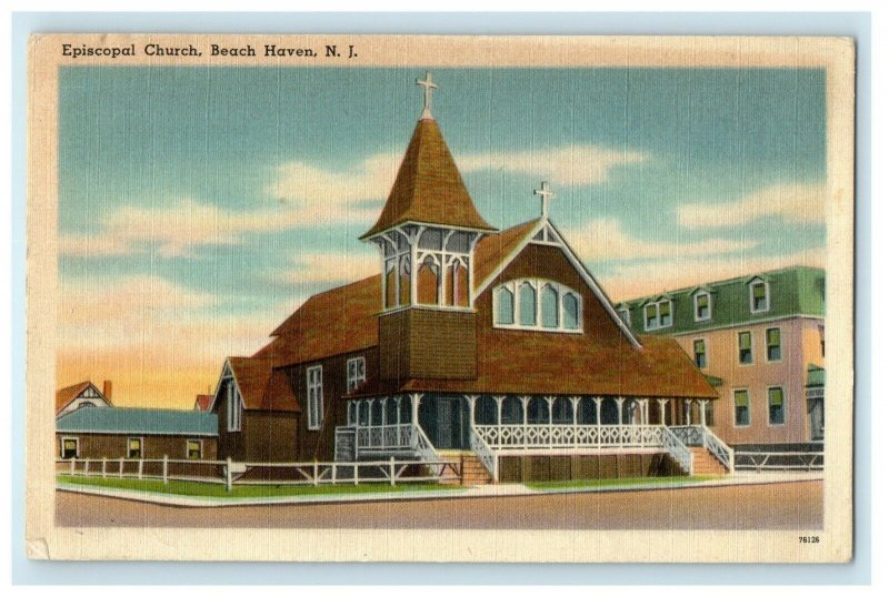 1949 Episcopal Church, Beach Haven, New Jersey NJ Vintage Posted Postcard