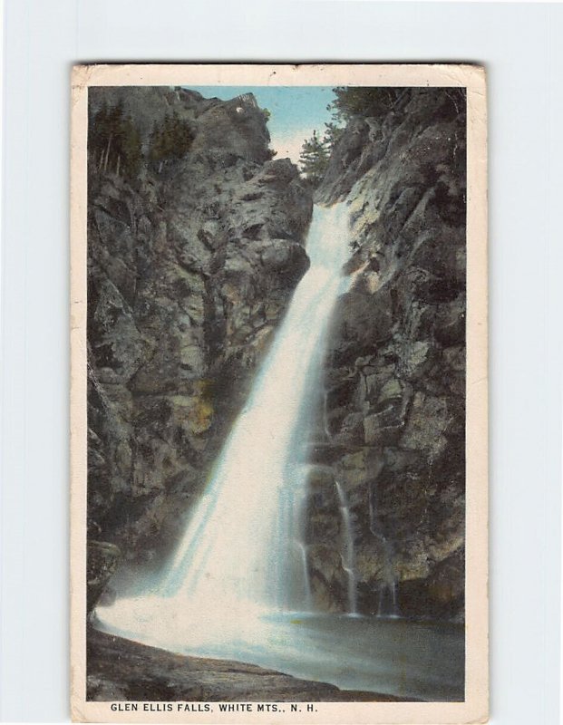 Postcard Glen Ellis Falls, White Mountains, New Hampshire