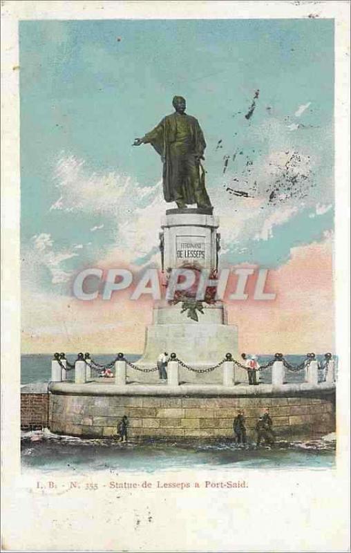 CPA Statue de Lesseps a Port Said