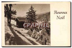 Old Postcard Happy Christmas