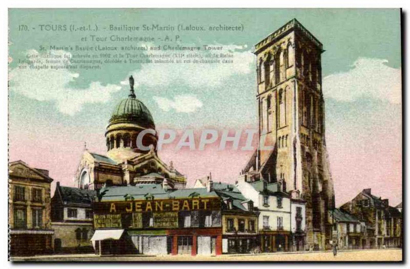 Tours Old Postcard Basilique Saint Martin (Laloux Jean Bart)