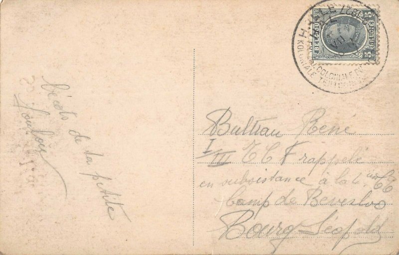 SOUVENIR de HAL HALLE BELGIUM~1927 POSTMARK POSTCARD