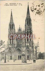 Old Postcard Rouen Eglise Saint Ouen