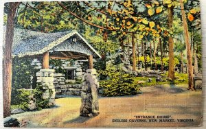 Vintage Postcard 1937 Entrance House Endless Caverns New Market Virginia