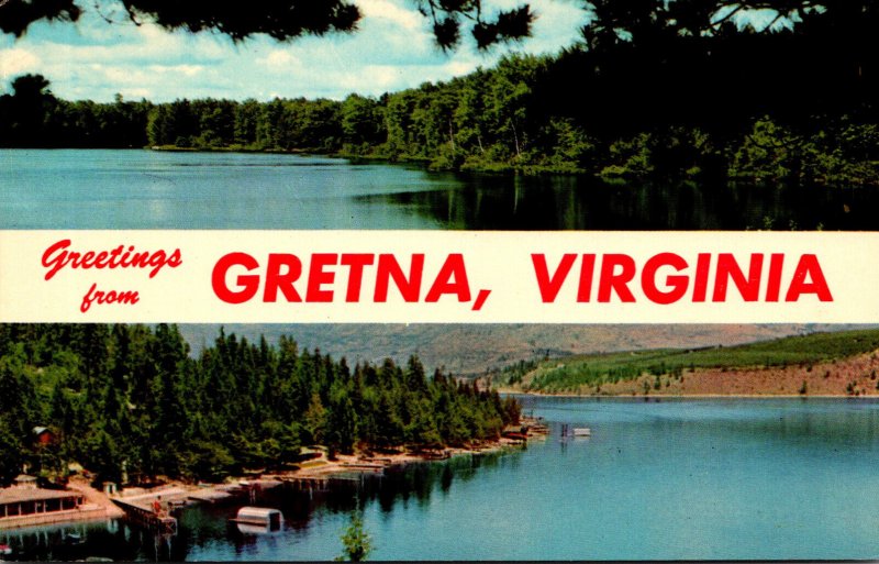 Virginia Greetings From Gretna With Lake Scene