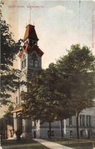 J4/ Waukegan Illinois Postcard c1910 Court House Building  220