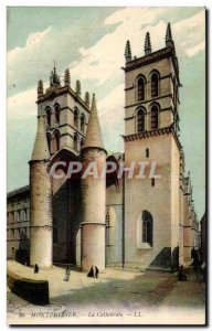 Old Postcard Montpellier La Cathedrale