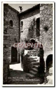 Old Postcard Eze Village Chateau Prince of Sweden