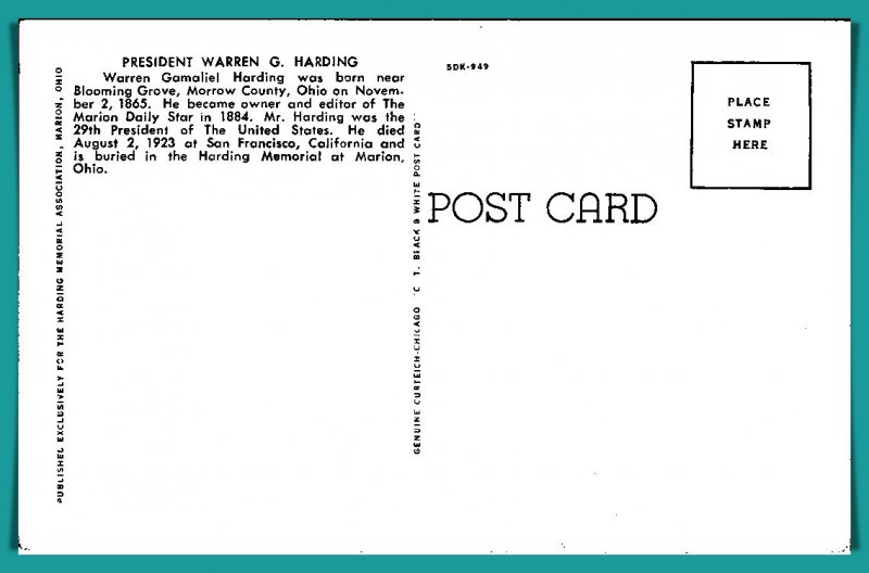 Warren G Harding - [MX-929]