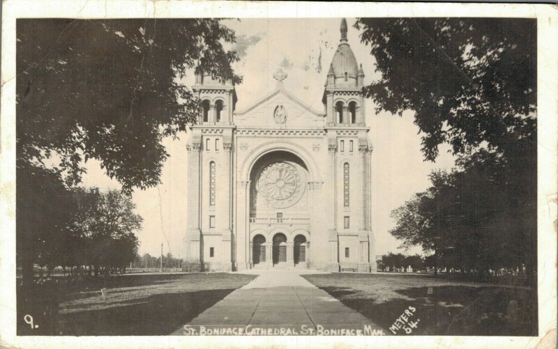 Canada St Boniface Cathedral RPPC 05.62