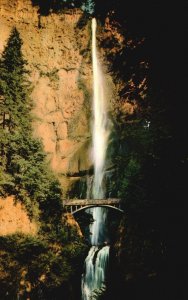 Vintage Postcard Multnomah Falls Columbia River Highway near Portland Oregon OR