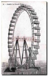 Old Postcard Paris Ferris wheel