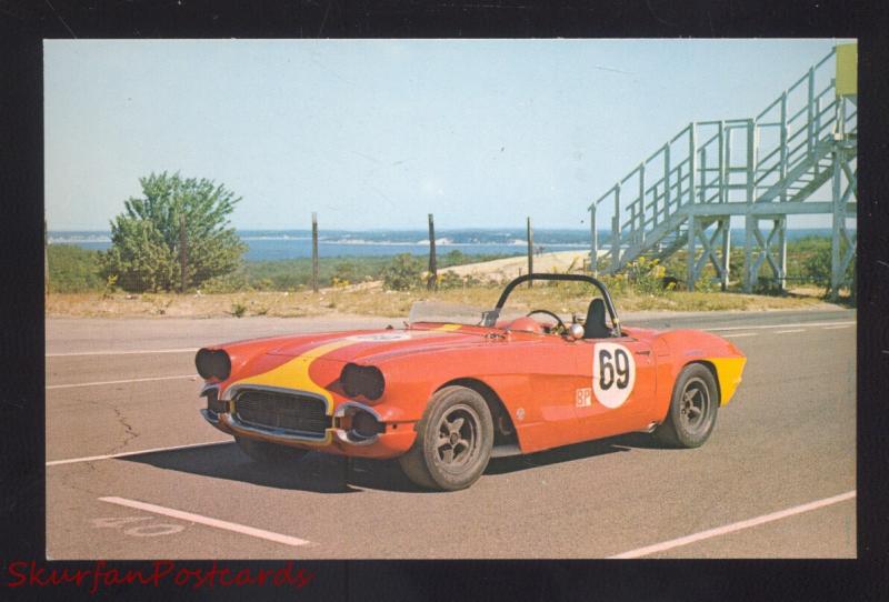 1962 CHEVROLET CORVETTE SCCA RACE CAR CHEVY VINTAGE ADVERTISING POSTCARD