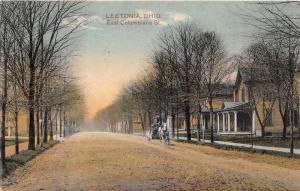 E85/ Leetonia Ohio Postcard Columbiana County c1910 East Columbiana St 15