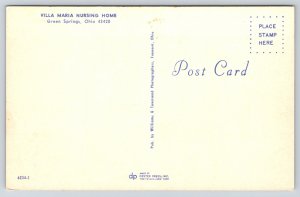 Green Springs Ohio~Villa Maria Nursing Home~Flag~Sign~Fire Hydrant~1950s PC