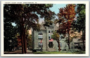 Vtg Stroudsburg Pennsylvania PA County Court House 1920s View Old Postcard