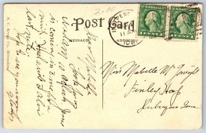 Independence Iowa~Wapsipinicon River Dock~Country Club Excursion Boat~c1908 PC