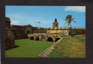 PR Ft Fort San San Felipe del Morro San Juan Puerto Rico Postcard Carte Postale