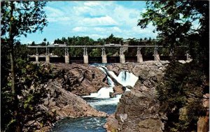 Postcard BRIDGE SCENE Grand Falls New Brunswick NB AN8346